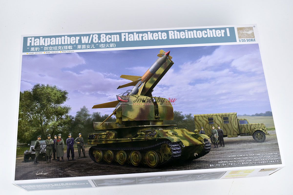 Flakpanther w/8.8cm Flakrakete Rheintochter I масштаб 1:35 Tрубач TR09532